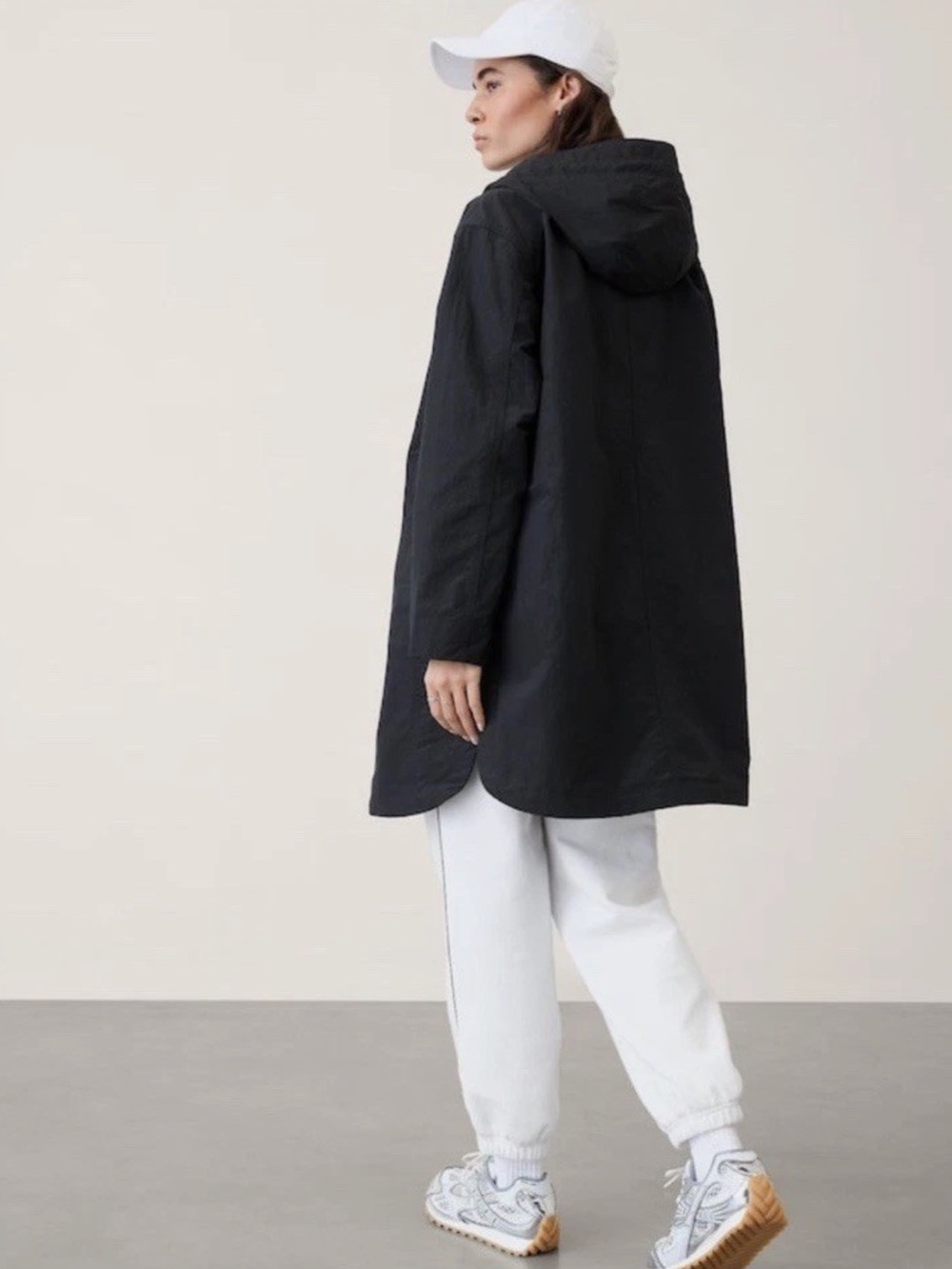 Athleta Everywhere Anorak Jacket Black‎ XS NWOT Rain Parka - Picture 2 of 13